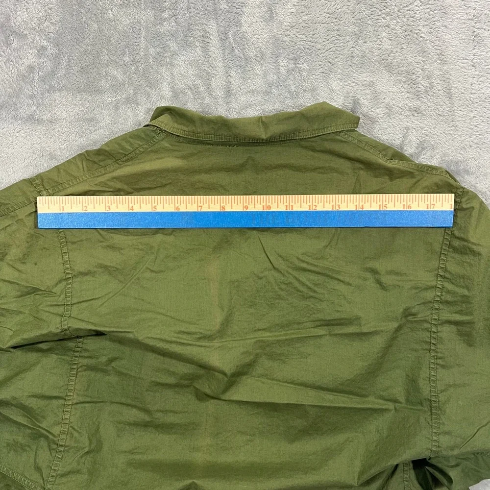 Pierre D'Alby Utility Jacket Womens M Green Good Vintage Oversized Cargo Snap